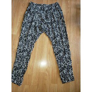 RACHEL ROY Pants Size 6 Black Wht Low Crotch Retro